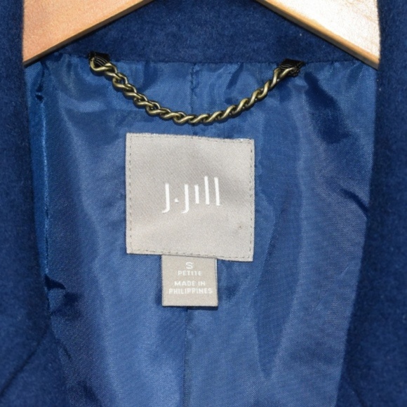 J. Jill Cobalt Blue Wool Blend 3/4 Length Peacoat - Picture 5 of 5